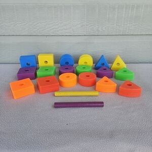 VTG Fisher-Price Creative Blocks Set of 20 Primary Colors Toddler Building